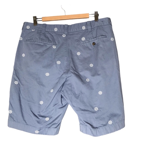 J. Crew Factory Rivington Regular Fit Shorts Cotton Ship Wheel Men's Waist 36 - Picture 6 of 9